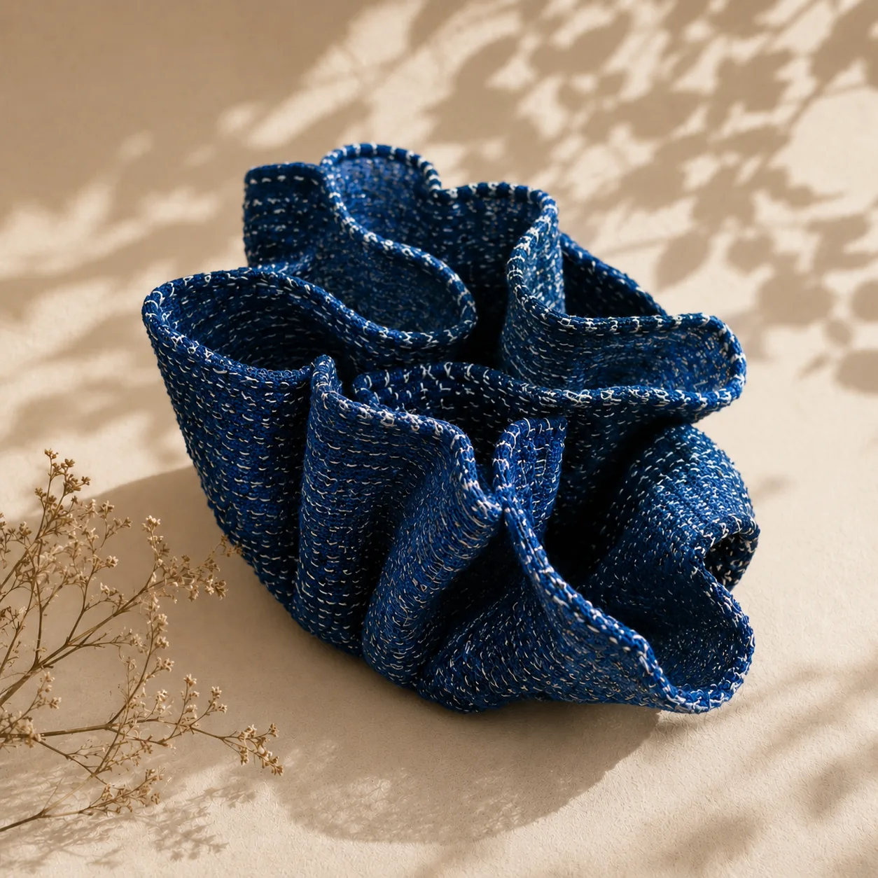 Representative one-of-a-kind indigo craft piece